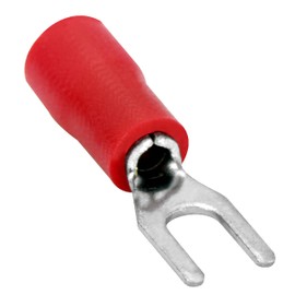 Conext Link STV-6R100 Vinyl Spade Terminal 100 Pack (#6 Stud, Red 22-18 Gauge)
