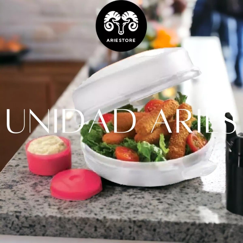 Tupperware Recipiente Alimentos Hamburguesa Come Con Dip Tupperware