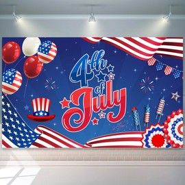 71'' x 43'' American Flag Background, American National Memorial Day Background Independence Day 4th of July Backdrop Veterans Day Decoration Patriotic Party Banner
