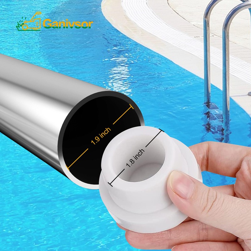 Ganivsor (4/Pack) Pool Ladder Bumpers (White) for Inground Pool -