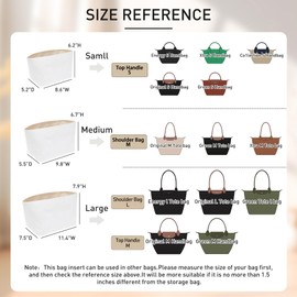 Doxo Long Champ Organizer Insert, Bag Organizer Insert for le pliage Large and More, Lightweight Waterproof DupontPaper, Keeps Handbags Shaped & Neat, 6 Compartments, 4 Size (Black, L)