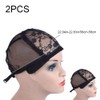2 Pieces Double Lace Wig Caps for Making Wigs Hair