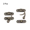 uxcell Antique Vintage Lock Clasp Right Latch Hook Hasp 42mm