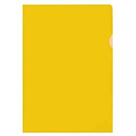 Kangaro Polypropylene Plastic Document Cover DIN A4 Grained Transparent Yellow Extra Strong (120 µ) 31 x 21.6 x 0.4