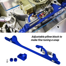 Endxedo Throttle Cable Bracket for 4150 4160 Series Adjustable Carburetor Bracket Aluminum Throttle Brackets (Blue)