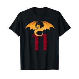 11 Year Old Birthday Dragon Fantasy 11th Bday Boy T-Shirt