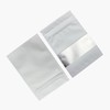 PABCK 100Pcs Clear Window Matte Mylar Pack Food Storage Bag