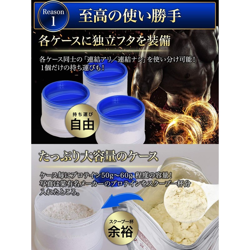 Takumi Protein Case, Removable Funnel and Supplement Case, Supplement Case,