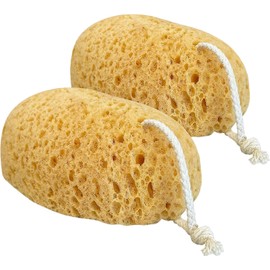Esponjas de Baño Corporal Exfoliantes 2 Unidades con Diseño de Panal para Limpieza Profunda
