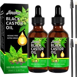 Jamaica Black Castor Oil for Hair, Skin, and Nails ，Strengthen, Ideal for Hair Regrowth Treatments - Pure and NaturalEnhance Growth. - Specification: 4-PCS