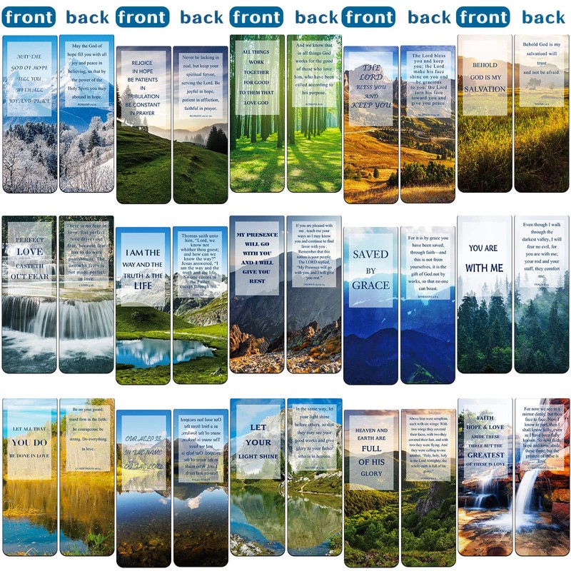 30 Pieces Christian Magnetic Bookmarks Bible Magnetic Bookmarks with Full