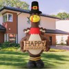 12FT Giant Blow Up Thanksgiving Inflatable Turkey Outdoor Decorations with