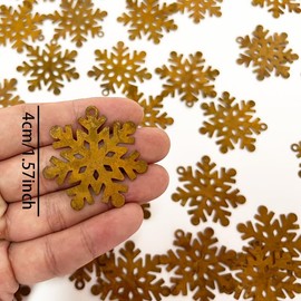30 Pieces Packed with Metal Rusted Snowflake Decorations for Christmas Winter Decorations, Winter Wonderland Christmas Tree Hanging Snowflake Decorations