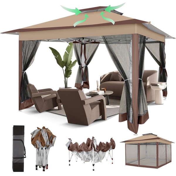 COBIZI COBIZI 12x12 Pop Up Gazebo On Clearance Canopy Tent-
