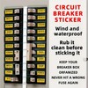 EWFdcvkg Circuit Breaker Labels, Conspicuous Identification Weatherproof Fuse Box Stickers