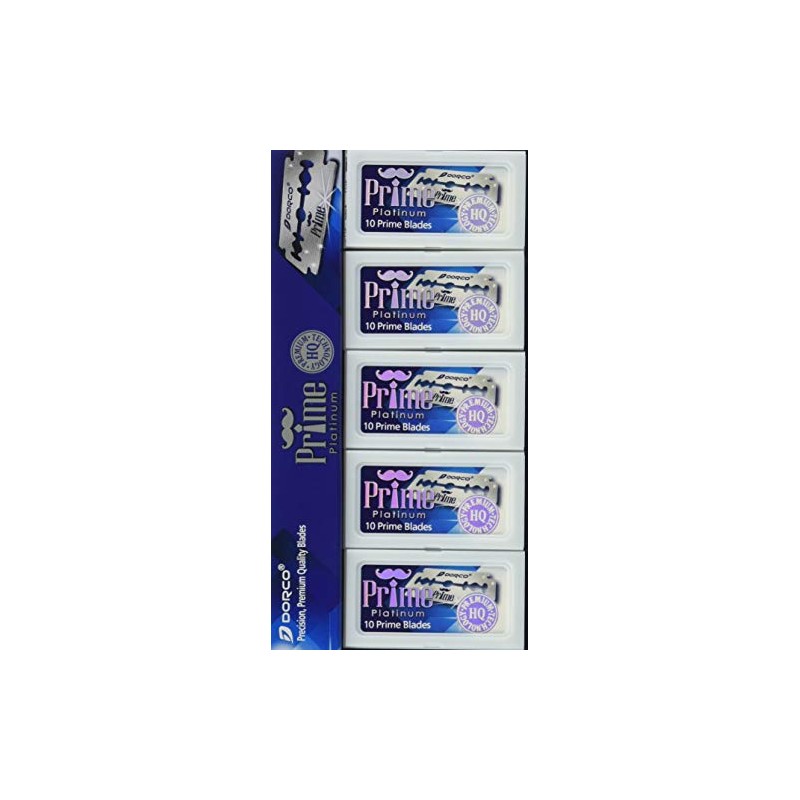 DORCO - Cuchillas de afeitar Prime de doble filo, 100