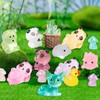 120 Pcs Mini Resin Animals,11 Styles Tiny Resin Figurines Duck