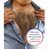 City Costume Wigs Professional Brown Human Hair Chest Hair