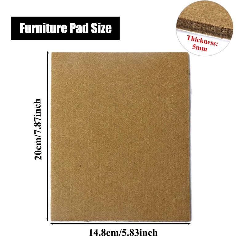 Hoappa 8-Pack Furniture Felt Pads 1/5" Thick Self-Stick Heavy Duty