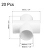 MECCANIXITY PVC Conduit Coupler Elbow Pipe Fittings 40mm 4-Way Connectors