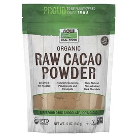NOW Foods, Real Food, Organic Unprocessed Cacao Flour, 340g (12oz) / NOW Foods (나우푸드), Real Food, 유기농 무가공 카카오 가루, 340g(12oz)