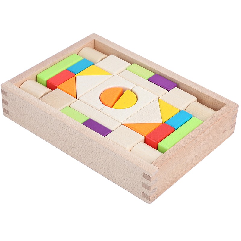 MultiColor Building Blocks Toy Wooden Boxed Children Kid Educational Toy