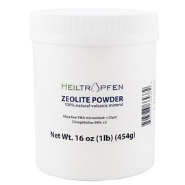 Zeolite Powder 1 Pound - 454 g | Pure | Ultra FINE | Less-Than 20 µm | Clinoptilolite 94%+-3 | Activated | Natural Mineral Dust | Heiltropfen®