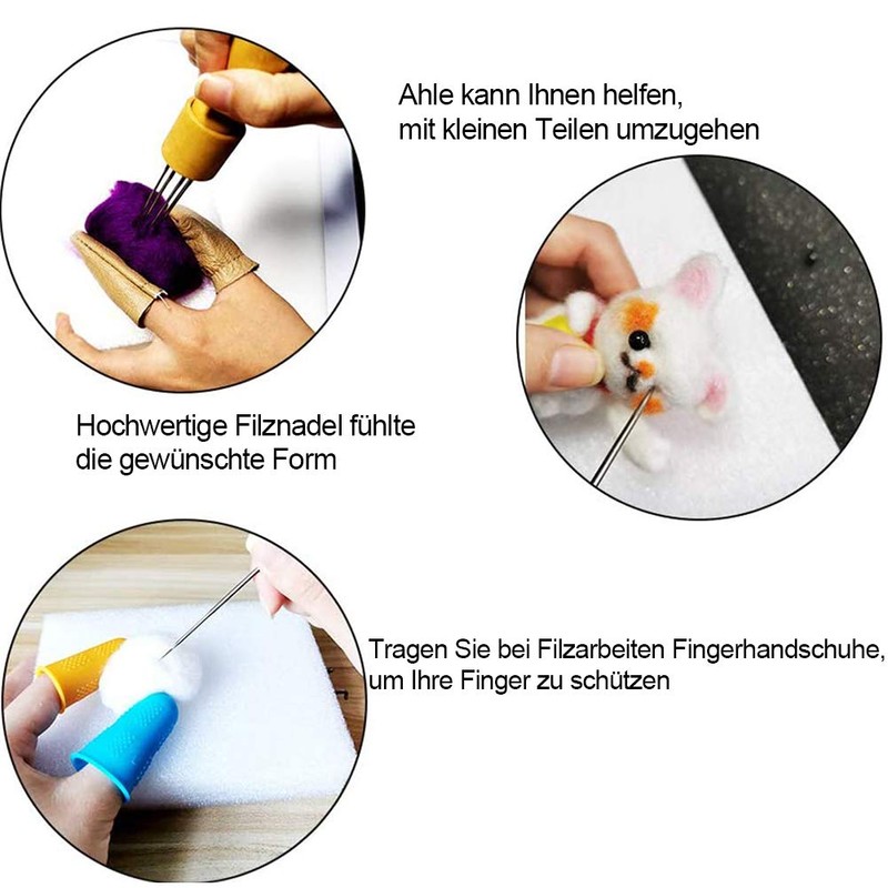 Felting Needles Set for Beginners, 3 Sizes Felting Needles, Felting