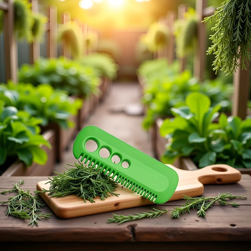 Green Leaf Herb Stripper,Vegetable Herb Eliminator Comb Kitchen Herb Leaf