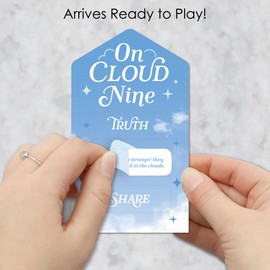 Big Dot of Happiness On Cloud 9 - Bridal or Bachelorette Party Game Pickle Cards - Truth, Dare, Share Pull Tabs - Set of 12