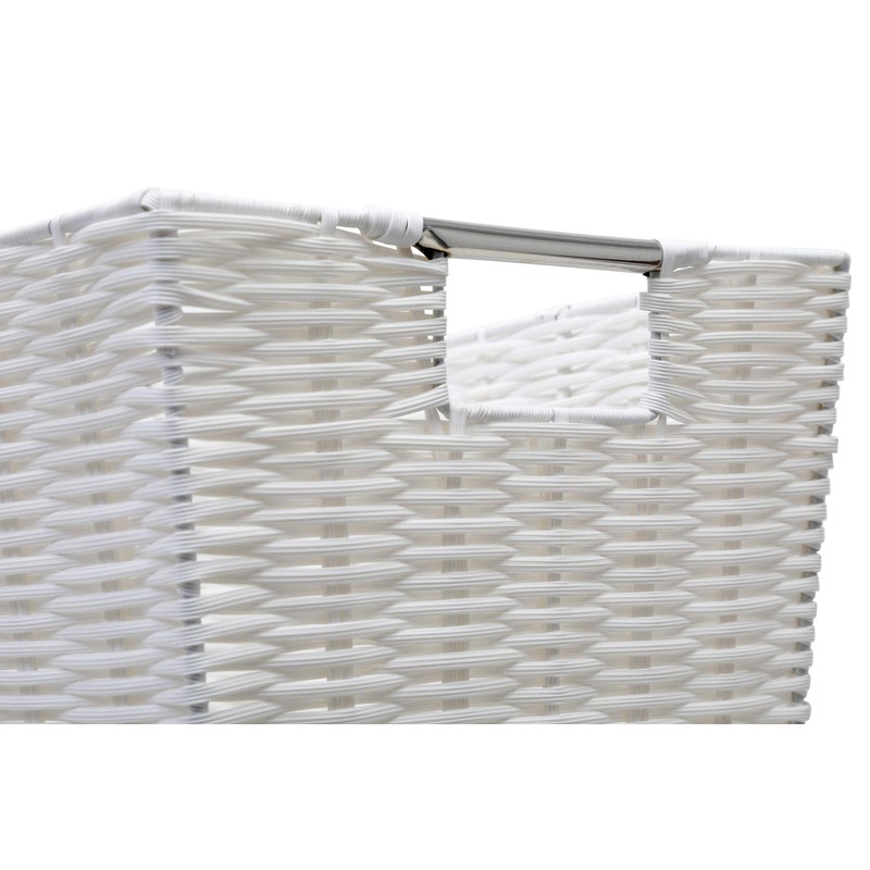 ARPAN Set of 2 White Square Waste Paper Bin White