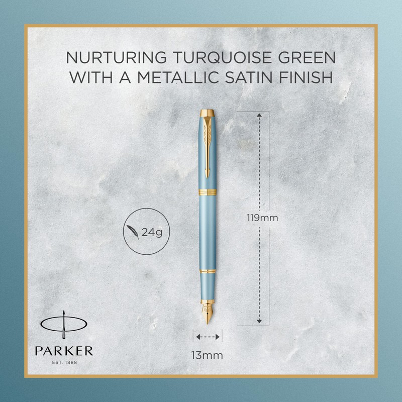 Parker IM Writing Rituals Fountain Pen, Green Gradient Case, Gold