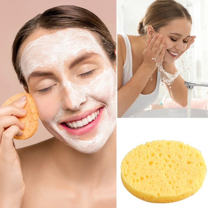 60 Pieces Face Sponge, 6 cm Compressed Face Sponges Washable