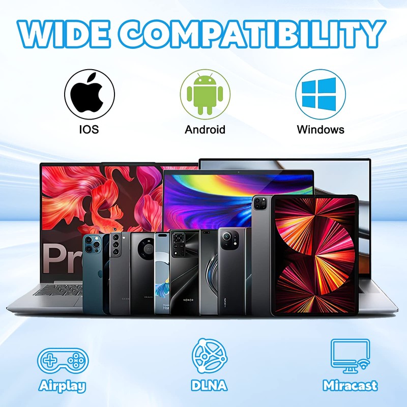 HDMI Wireless Display Adapter - WiFi 4K&1080P Mobile Screen Mirroring
