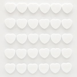 PYJLBX Fridge Magnets Strong Magnet Small Magnets, 30 Pcs Whiteboard Magnets Heavy Duty, Mini Magnets Fridge Magnets for Adults, Cute Magnets for Whiteboard Fridge Crafts Notice Board (White, Heart)