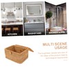 GLEAVI Multi Functional Rattan Woven Tissue Holder Elegant Tissue Organizing