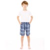 TINFL Plaid Check Kids Boys Shorts Pants NNBSP-SB010-Blue XL