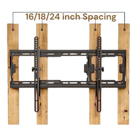Tilting Tv Wall Mount for Most 37-75 Inch Tvs, Large Low Profile Tv Mount Wall