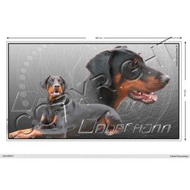 Pets-easy Doberman Rectangular Sticker Dog 60 cm