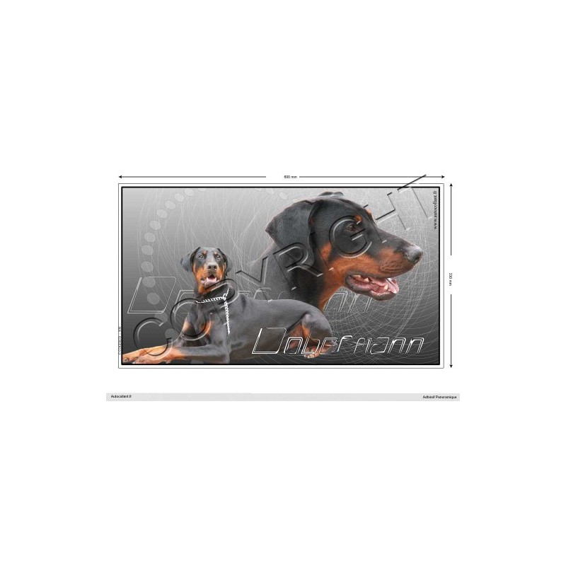 Pets-easy Doberman Rectangular Sticker Dog 60 cm