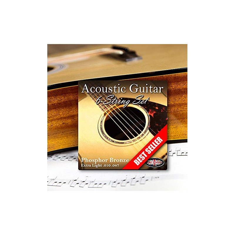2 SETS! Adagio Professional Acoustic Guitar Strings 10-47 Phosphor Bronze