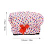Beavorty Bath Cap for Women Elastic Bow Double-Layered Waterproof Shower