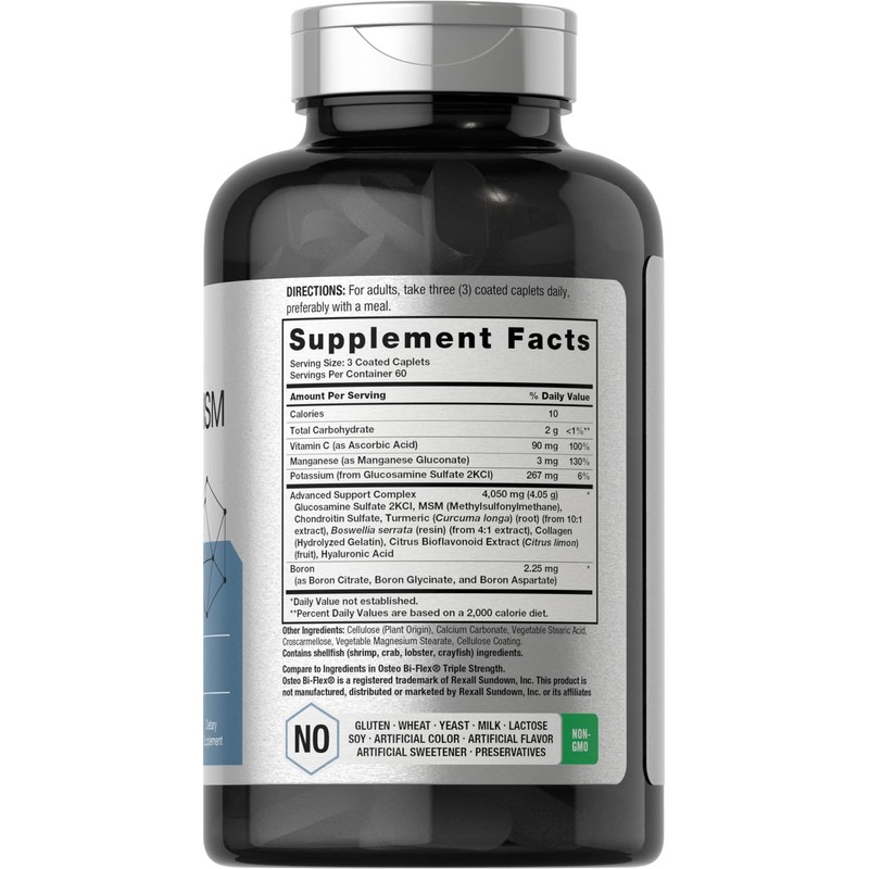 Horbäach Glucosamine Chondroitin with Turmeric & MSM | 4050 mg
