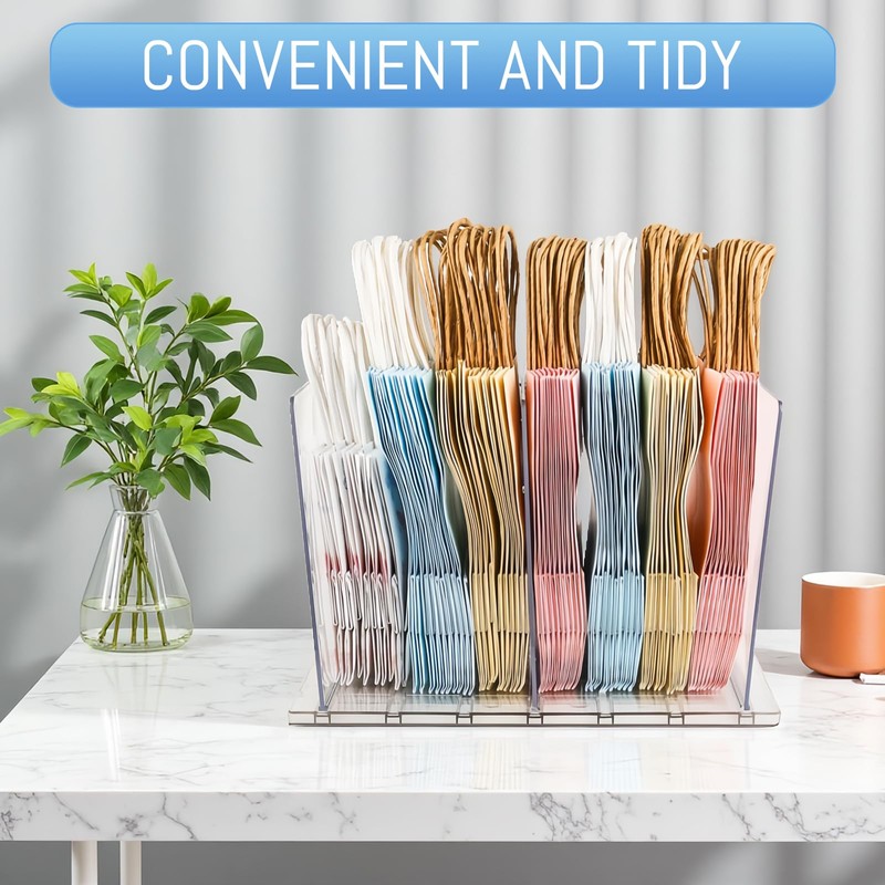 NUOLUTH Gift Bag Storage Organizer:Acrylic Reusable Bag Organizer, Adjustable Shelf