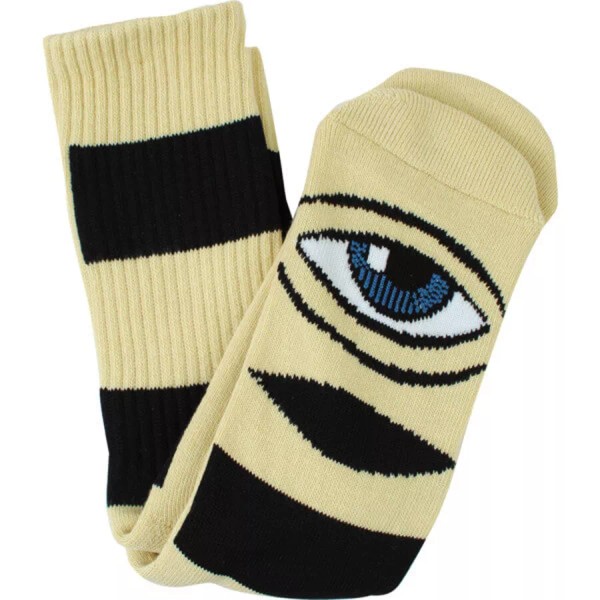 Toy Machine SECT EYE BIG STRIPE CREW Skateboard Socks 1