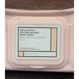 Beautybio Exfoliating Peptide Infused Body Wipes 30 Count