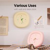 mooas Cute Mini Analog Marshmallow Clock 6.9 Inch Aesthetic Small