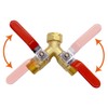 Joywayus Brass 3/4" GHT Garden Hose Splitter Full Flow 3-Way