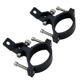 PLUSBEAM 2PCS Motorcycle Headlight Bracket, Heavy-Duty Motorbike Tube Clamp Turn Signal Mounting Compatible with UTV ATV 1.57-2.56” Roll Bar(Large)