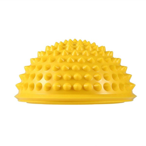 MAVIS LAVEN 5 Colors Half Round PVC Massage Ball Body Rolling Pods Spiky Foot Wakers Balance & Dome Yoga Balls Fitness Exercise Gym Massager(Yellow)